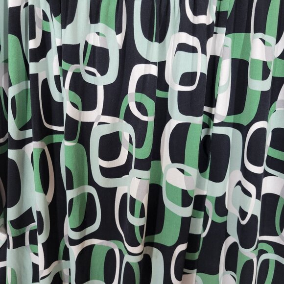 Worthington Womens Top 2X Plus Tunic Dolman Sleeve Green Geometric GEO170E - Picture 6 of 9